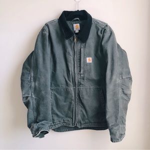 Carhartt Men's Full Swing Canvas Full Zip Work Jacket Coat Gray Size Medium